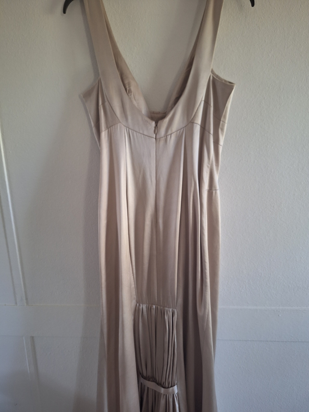 Elegant Taupe Beaded Empire Maxi Dress - Picture 4 of 8